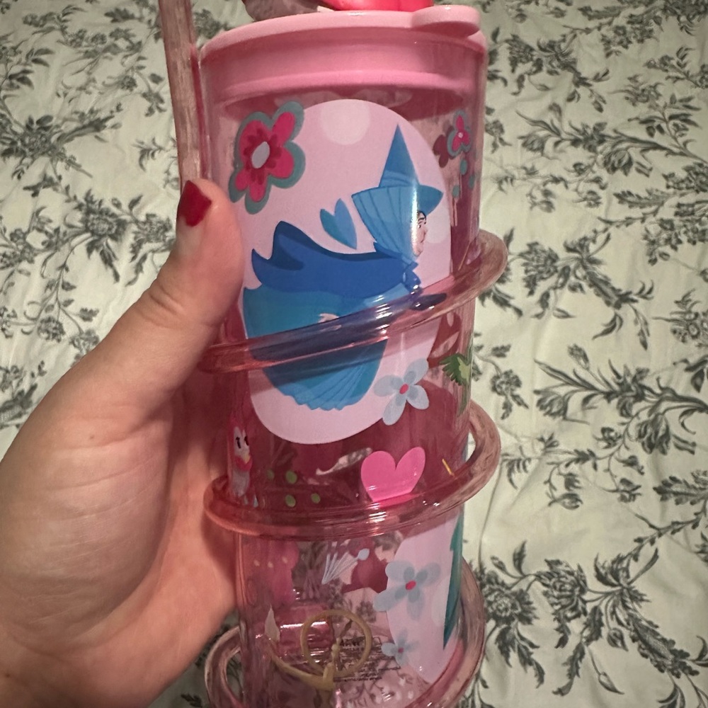 Princess Aurora Pink Spiral Straw Cup Disney Park Exclusive - Picture 3 of 5